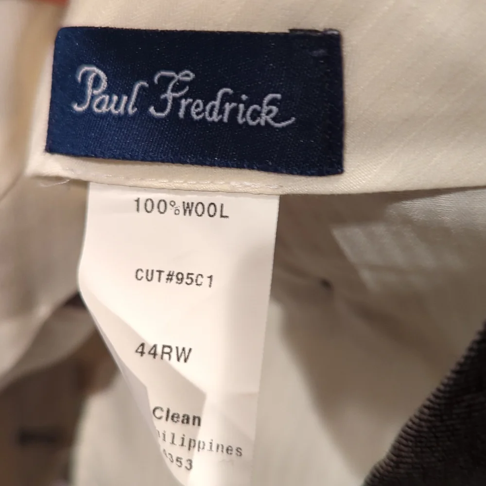 42"x44" wr men's brown Paul Fredrick wool dress pants - Picture 2 of 2